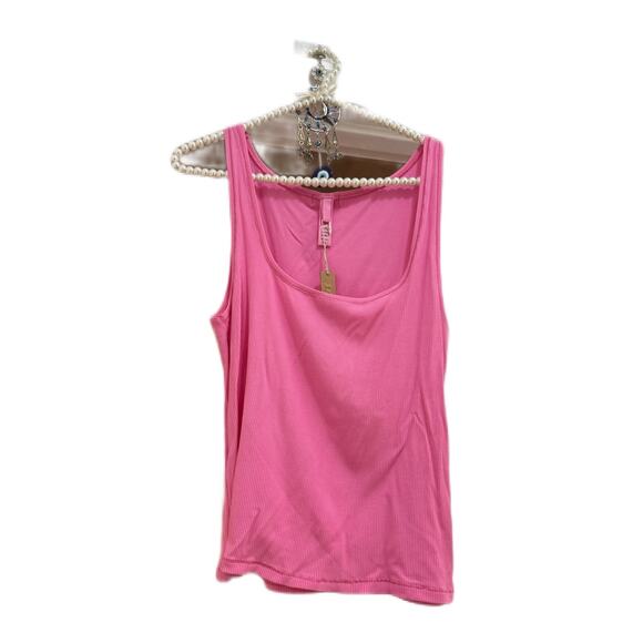 Skims Size 4X Soft Lounge Bubblegum Pink Ribbed Tank Top NWT - Picture 5 of 6